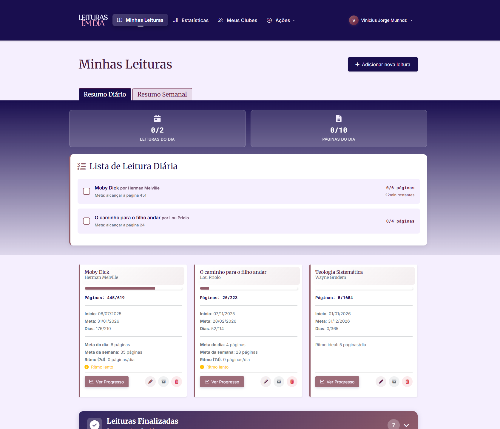Leituras em Dia — Screenshot 1